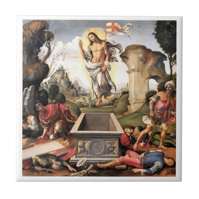 Azulejo De Cerámica Resurrección de Cristo (Frente)