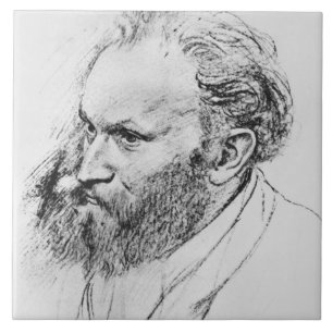 Azulejo De Cerámica Retrato de Edgar Degas el   de Eduardo Manet