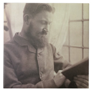 Azulejo De Cerámica Retrato de George Bernard Shaw (1856-1950) como Y