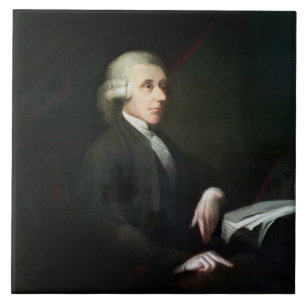 Azulejo De Cerámica Retrato de Joseph Priestley (1733-1804) (aceite en