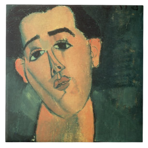 Azulejo De Cerámica Retrato de Juan Gris (1887-1927) 1915 (el aceite