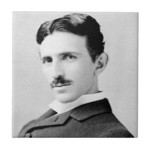 Azulejo De Cerámica Retrato de Nikola Tesla