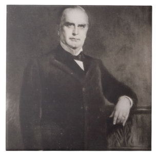 Azulejo De Cerámica Retrato de William McKinley (litho)