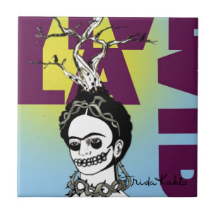 Azulejo De Cerámica Retrato del arte pop de Frida Kahlo