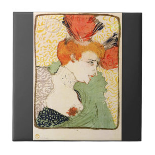 Azulejo De Cerámica Retrato del busto por Toulouse-Lautrec