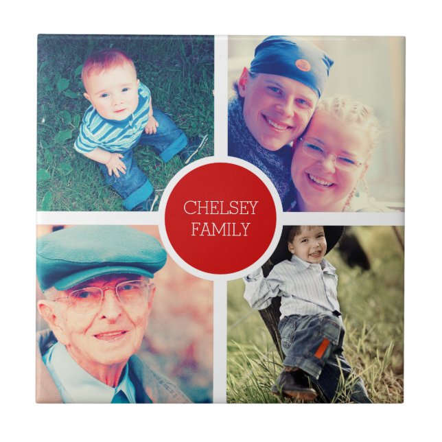 Azulejo De Cerámica Retrato familiar (Frente)