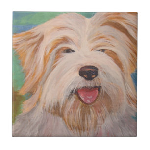 Azulejo De Cerámica Retrato horrible Mascota Perro arte