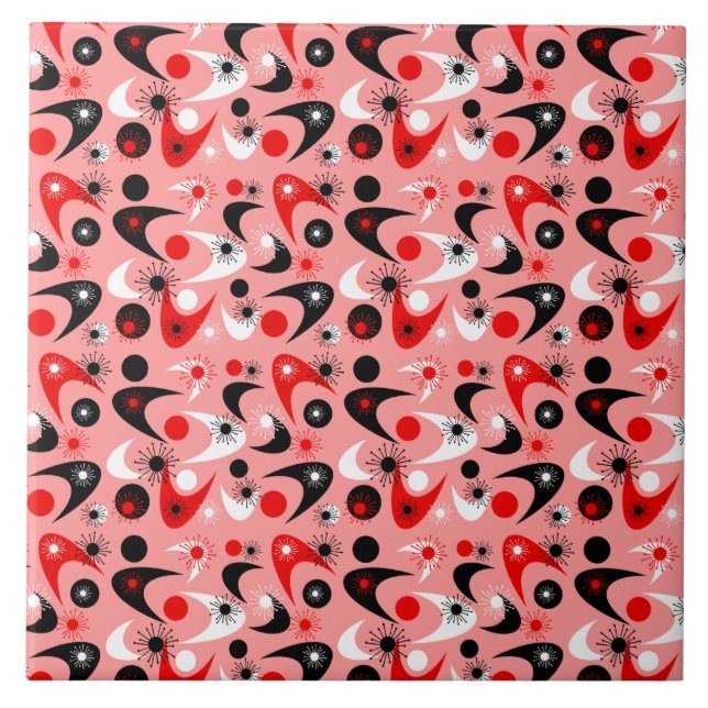 Azulejo De Cerámica Retro Boomerangs (Frente)