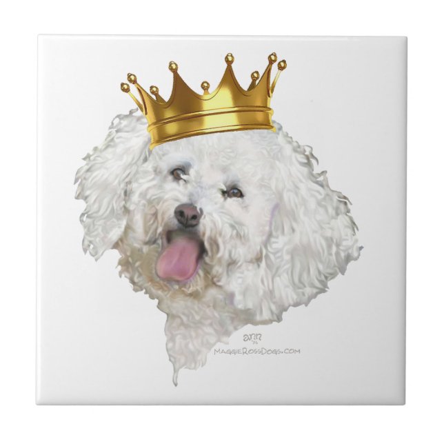 Azulejo De Cerámica Rey Bichon Frise (Frente)