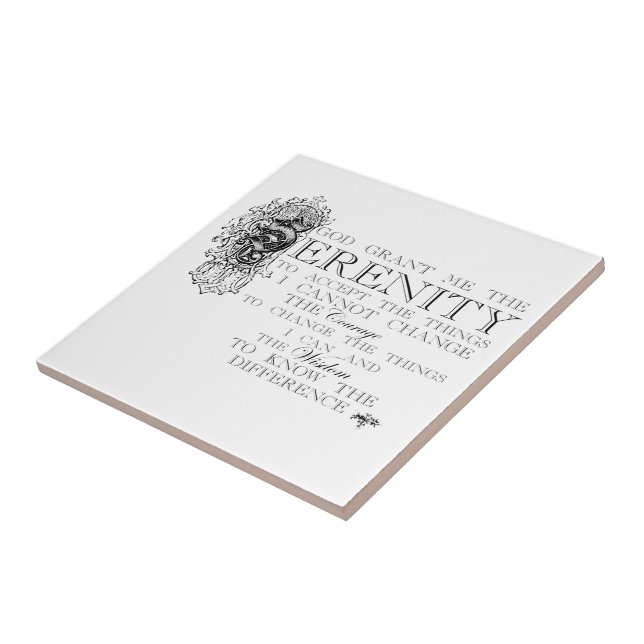 Azulejo De Cerámica Rezo de la serenidad (Lado)