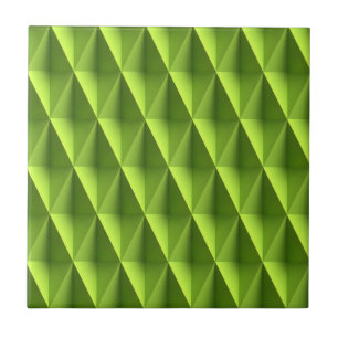 Azulejo De Cerámica Rhombus verdes