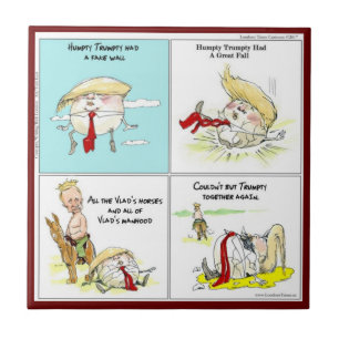Azulejo De Cerámica Rick London "Trumpty Dumpty" Funny Tile Cerámico