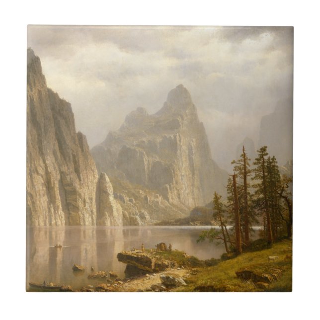 Azulejo De Cerámica Río de Merced, valle de Yosemite (Frente)