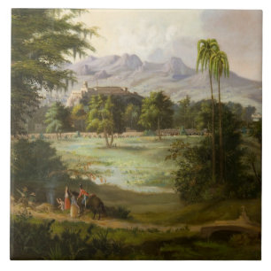 Azulejo De Cerámica Robert Scott Duncanson - Castillo de Chapultpec