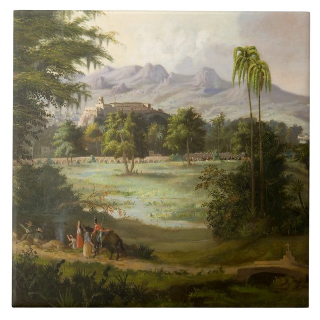 Azulejo De Cerámica Robert Scott Duncanson - Castillo de Chapultpec (Frente)