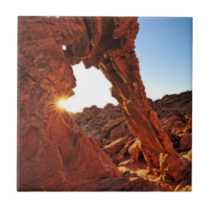 Azulejo De Cerámica Roca del elefante en el valle del fuego