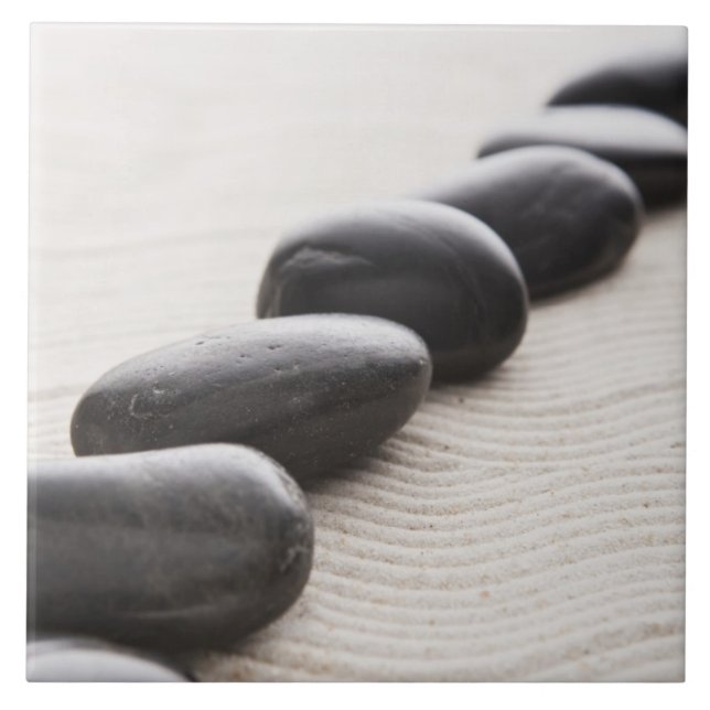 Azulejo De Cerámica Rocas en la arena (Frente)