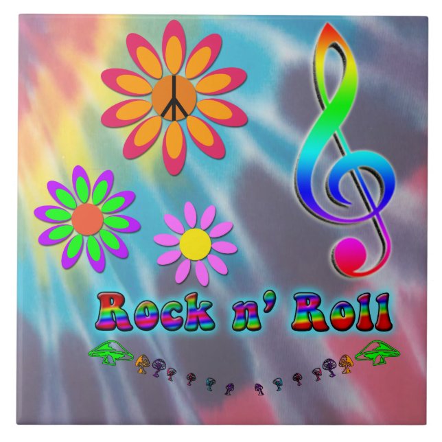 Azulejo De Cerámica Rock n' Roll (Frente)