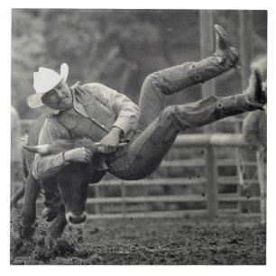 Azulejo De Cerámica Rodeo Indio en Tygh Valley, Oregon. Clint
