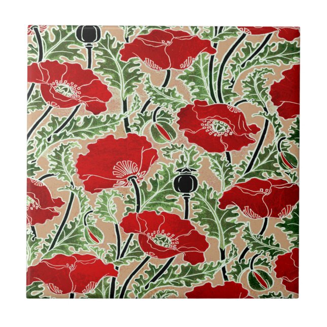 Azulejo De Cerámica Rojo (Frente)