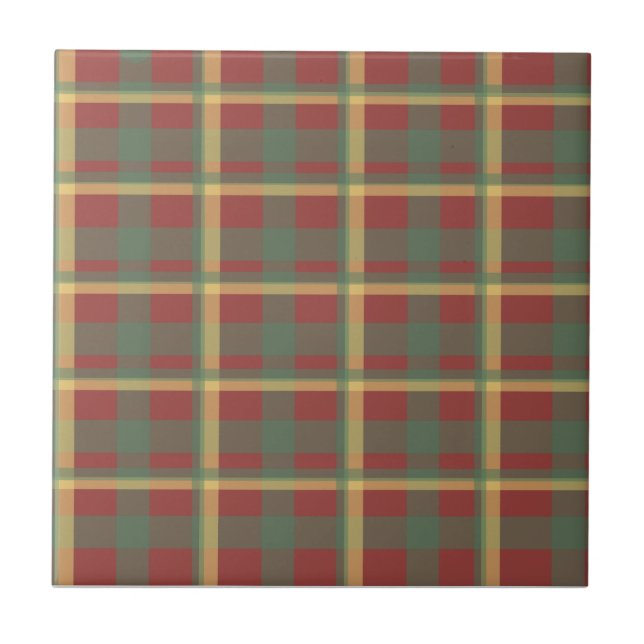 Azulejo De Cerámica Rojo amarillo dorado (Frente)