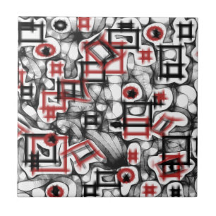 Azulejo De Cerámica Rojo por todas partes