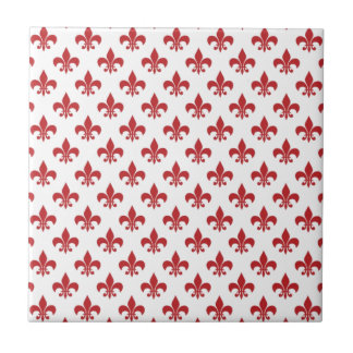 Azulejo De Cerámica Rojo Y Blanco