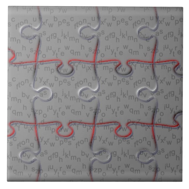 Azulejo De Cerámica Rompecabezas (Frente)