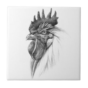 Azulejo De Cerámica Rooster design by Schukina sk065