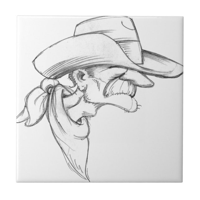 Azulejo De Cerámica Rootin Tootin Prospector (Frente)