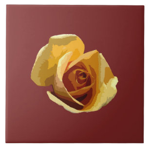 Azulejo de Cerámica Rosa Amarillo Marrón Rojizo