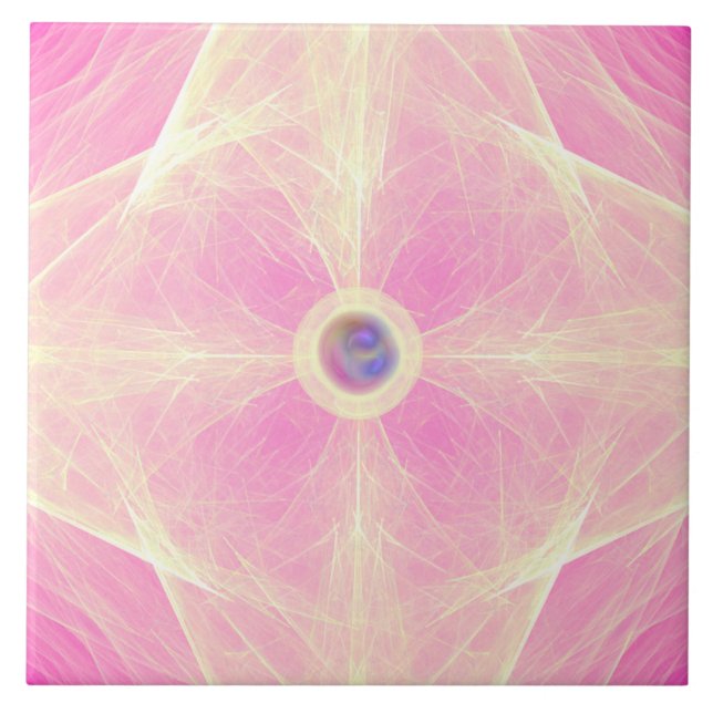 Azulejo De Cerámica Rosa de Perla en mosaico de cerámica de patrón de  (Frente)