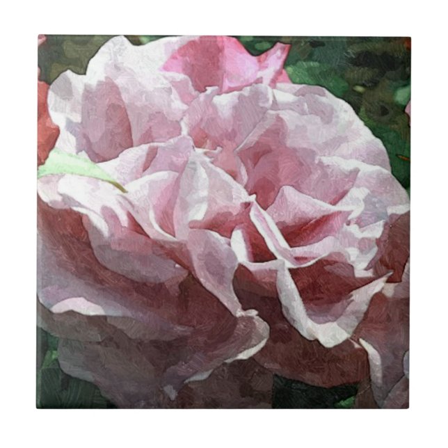 Azulejo De Cerámica Rosa rosa (Frente)