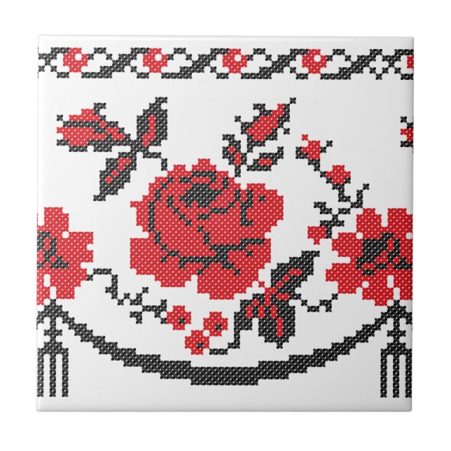 Azulejo De Cerámica Rosas (Frente)
