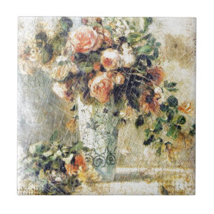 Azulejo De Cerámica Rosas 1881