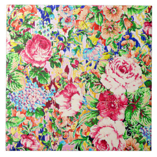 Azulejo De Cerámica Rosas de pintura alegres