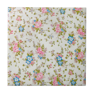 Azulejo De Cerámica rosas pequeninas rosa e azul