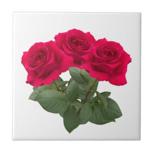 Azulejo De Cerámica Rosas rojas
