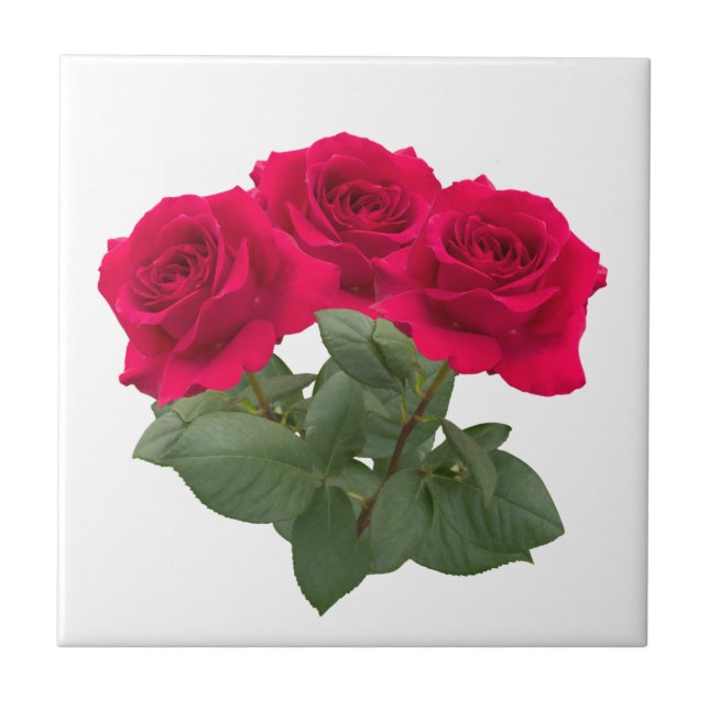 Azulejo De Cerámica Rosas rojas (Frente)