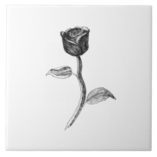 Azulejo De Cerámica Rose negra