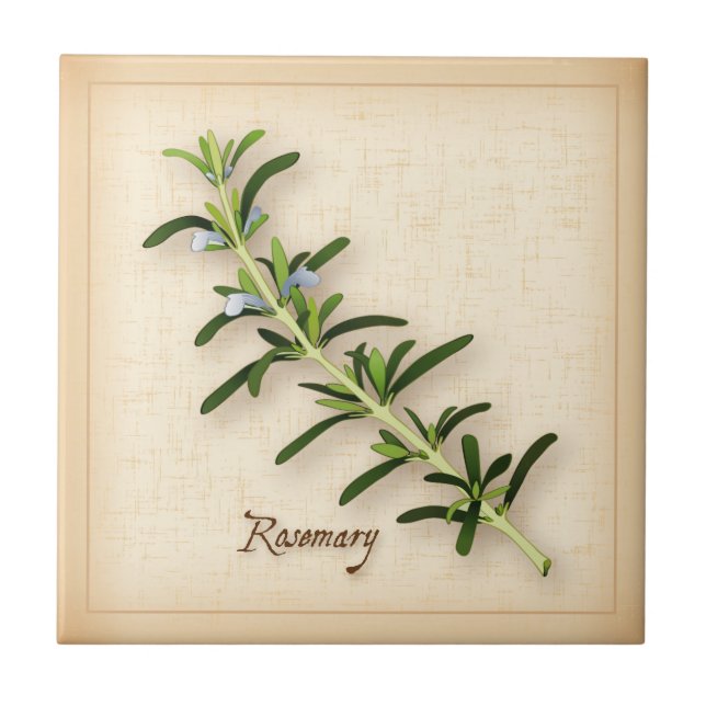Azulejo De Cerámica Rosemary Herb (Frente)