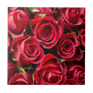 Azulejo De Cerámica Roses rojos El día de San Valentín