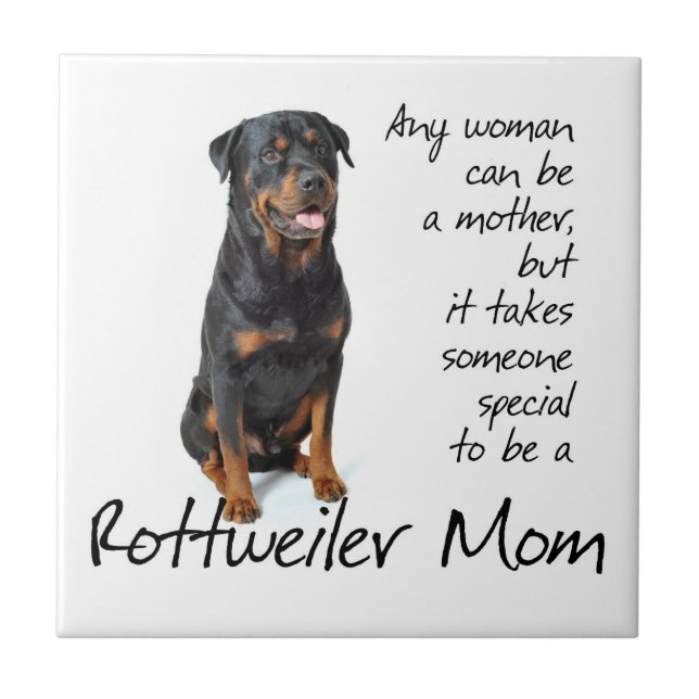 Azulejo De Cerámica Rottie Mom Tile (Frente)