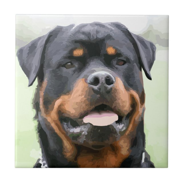 Azulejo De Cerámica rottweiler (Frente)