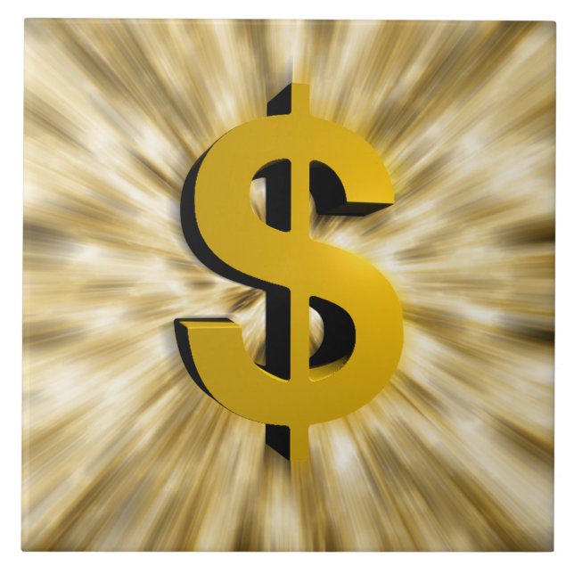 Azulejo De Cerámica Rótulo de dinero (Frente)