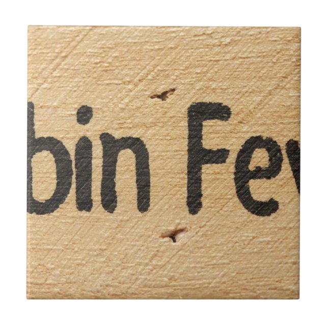 Azulejo De Cerámica Rótulo de la fiebre de la cabina (Frente)