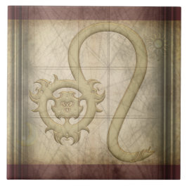 Azulejo De Cerámica Rótulo del zodiaco de Leo