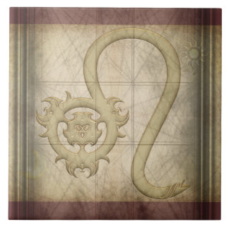 Azulejo De Cerámica Rótulo del zodiaco de Leo