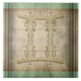 Azulejo De Cerámica Rótulo del zodiaco de los géminis