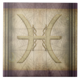Azulejo De Cerámica Rótulo del zodiaco de Piscis